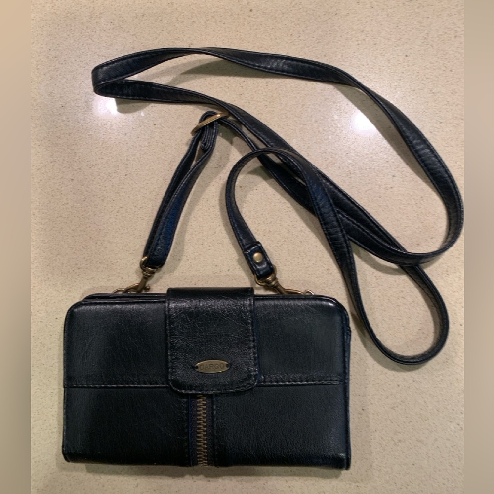 CARGO Black Leather Crossbody Bag